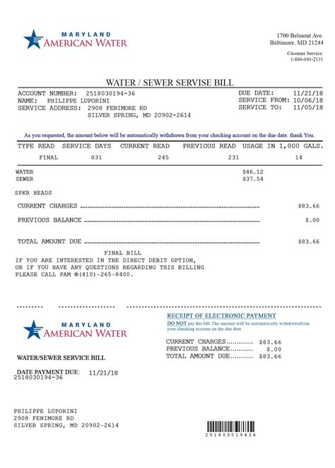 aberdeen md water bill.